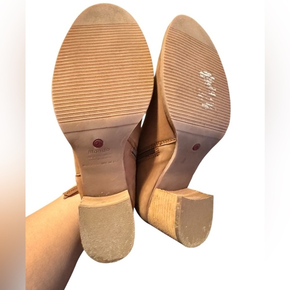 Blondo Ankle Boots Waterproof Booties Cognac Suede Women’s Size 9M Zip Boho - Picture 10 of 10